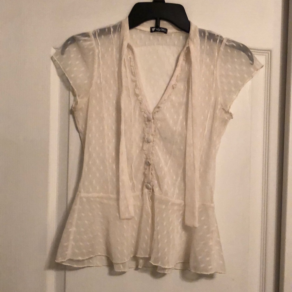 White, sheer blouse